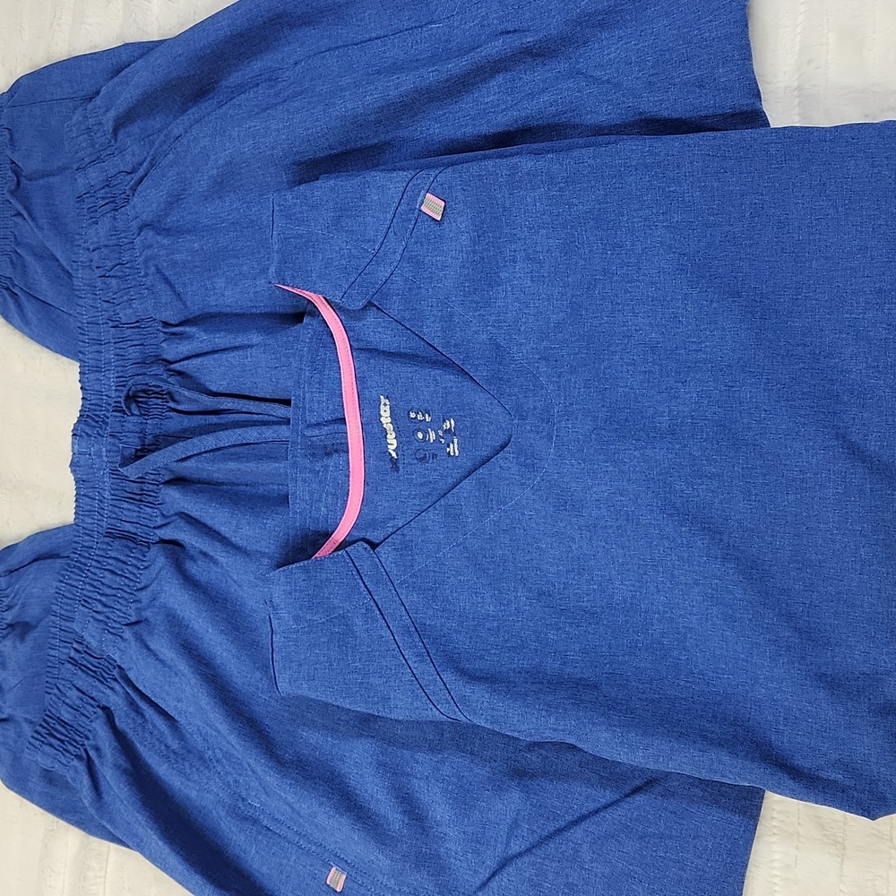 Scrubstar Scrub Set, Heather Electric Blue, Size XL